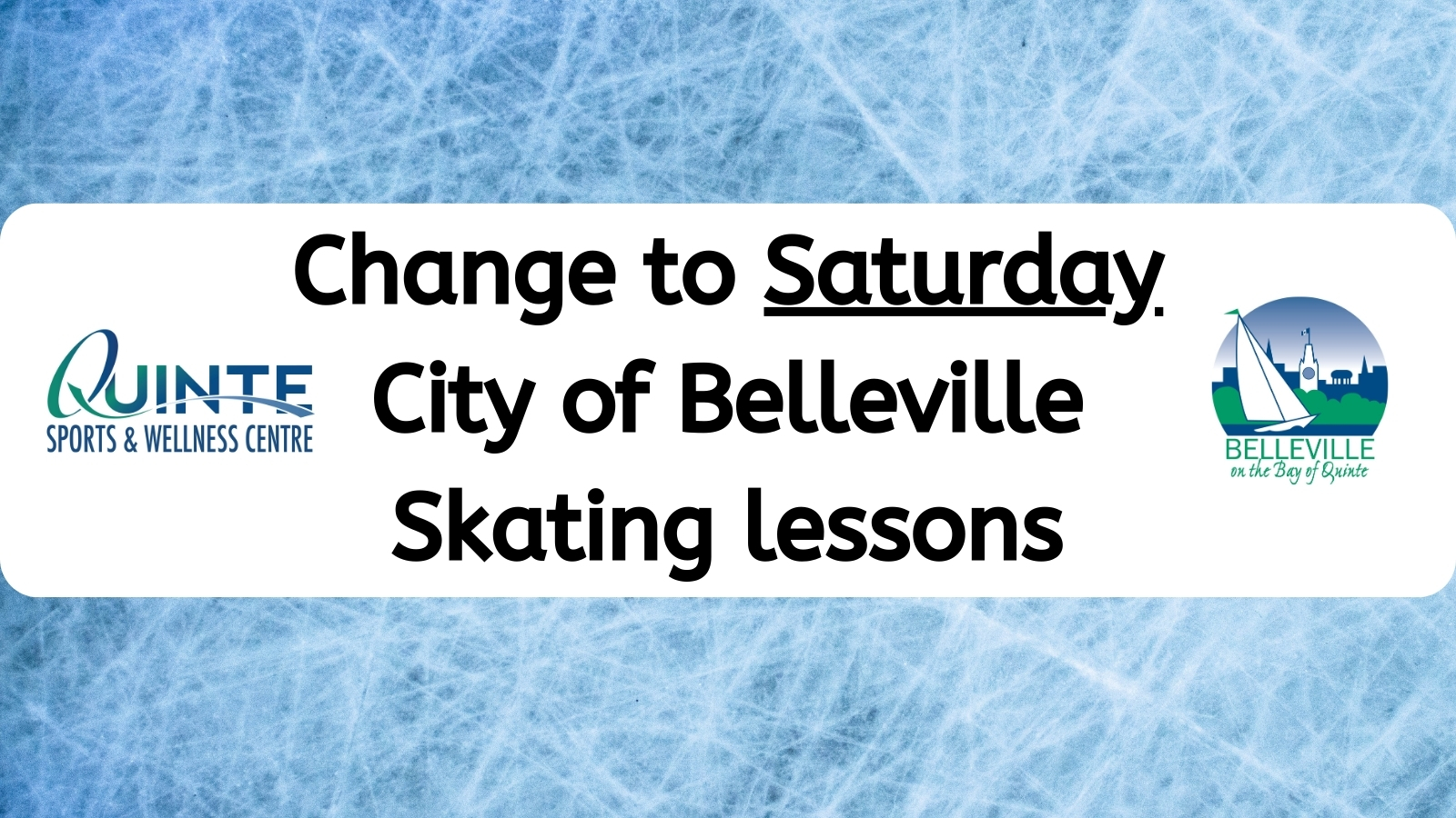 Changes to Saturday skating lessons