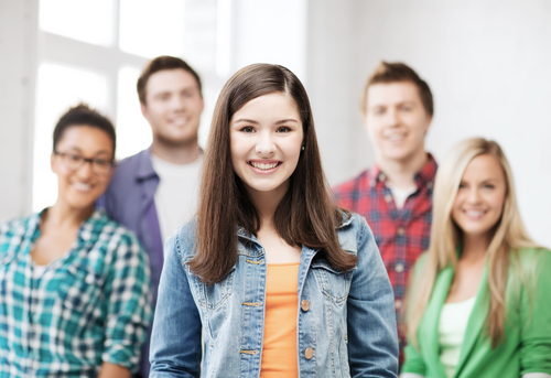 Group of teens standing for a photo